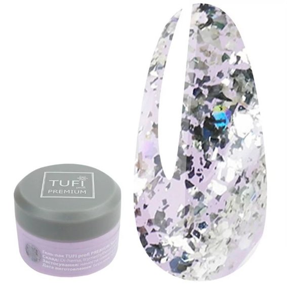 Gel polish TUFI profi PREMIUM Sparkle 06 white gold 5 ml (0243534) - Фото №1