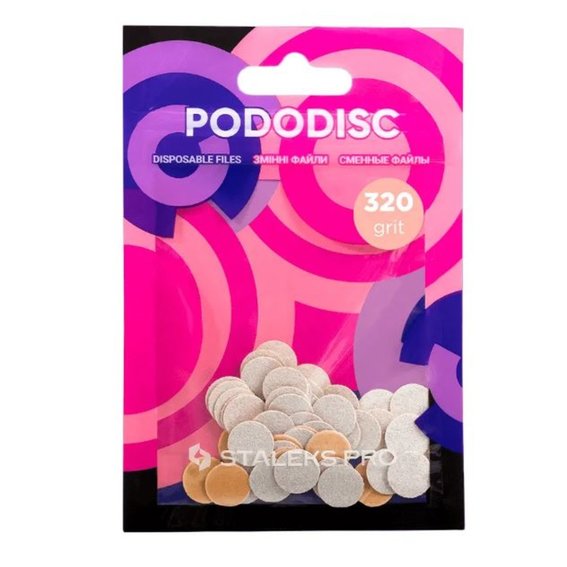 Сменные файлы для педикюрного диска PODODISC STALEKS PRO XS 320 grit (50 szt)