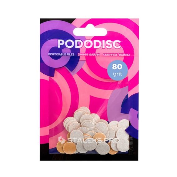 Сменные файлы для педикюрного диска PODODISC STALEKS PRO XS 80 grit (50 szt)
