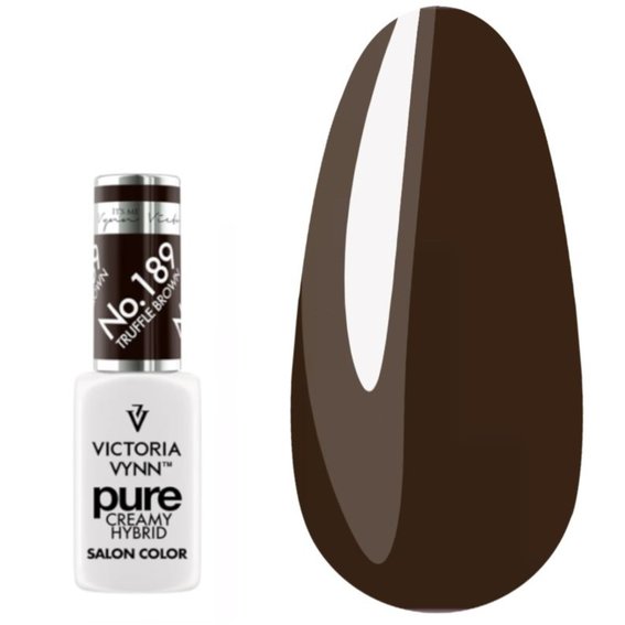 Lakier hybrydowy Victoria Vynn PURE CREAMY HYBRID 189 Truffle Brown 8 ml