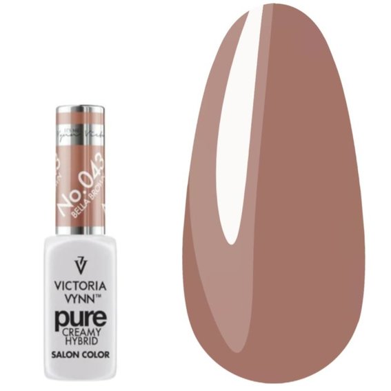 Lakier hybrydowy Victoria Vynn PURE CREAMY HYBRID 043 Bella Brown 8 ml