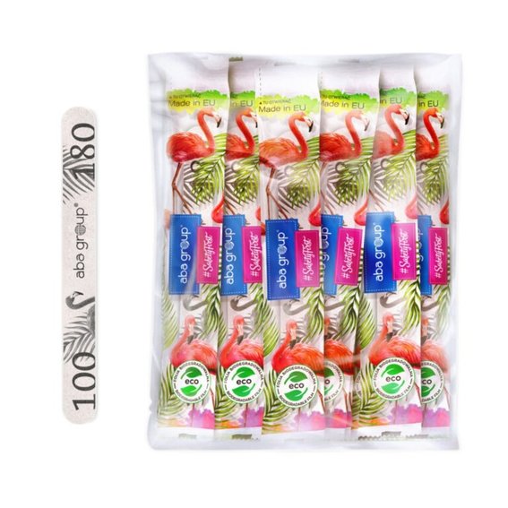 Aba Group SAFE PACKAGE Пилочка для ногтей PROSTY 100/180 STANDARD - FLAMING, 25 шт - Фото №4