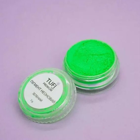 Pigment TUFI profi PREMIUM neon green 3 g - Фото №2