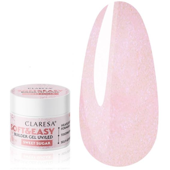 Гель для наращивания CLARESA  SOFT&EASY BUILDER GEL SWEET SUGAR 90 г
