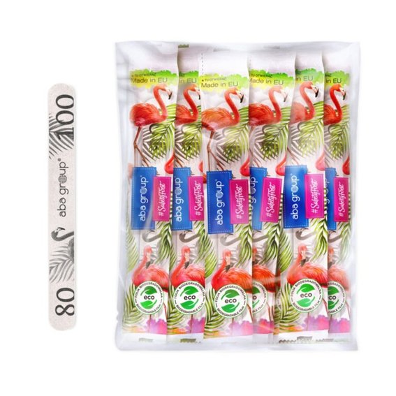 Aba Group SAFE PACKAGE Пилочка для ногтей PROSTY 80/100 STANDARD - FLAMING, 25 шт - Фото №4