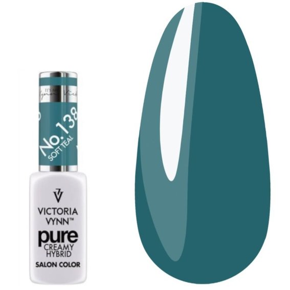 Gel polish Victoria Vynn PURE CREAMY HYBRID 138 Soft Teal Kremowy