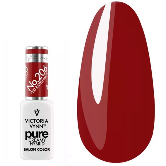 Lakier hybrydowy Victoria Vynn PURE CREAMY HYBRID 206 Red Battlement 8 ml