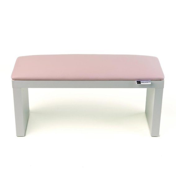 Подлокотник ECOSTAND Wood розовый на белых ножках 320х160х110 мм - Фото №2