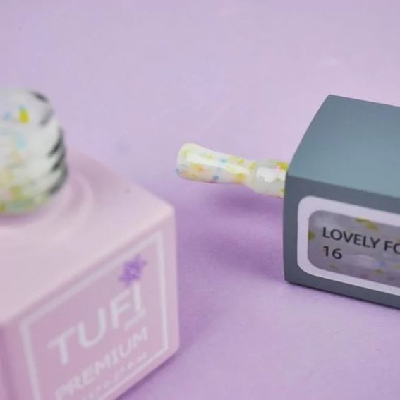 Base TUFI profi PREMIUM Lovely Foil Base with foil 16 milky 8 ml - Фото №4