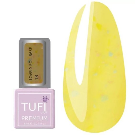 База TUFI profi PREMIUM Lovely Foil Base с фольгой 18 одуванчик 8 мл - Фото №1