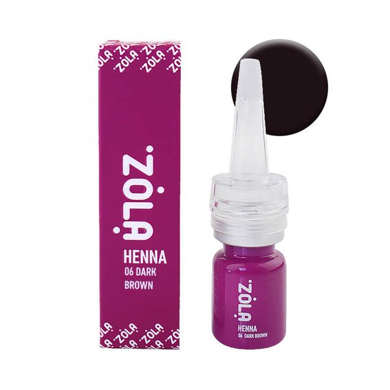 Henna for eyebrows ZOLA Henna №06 Dark Brown dark shade 5g - Фото №2