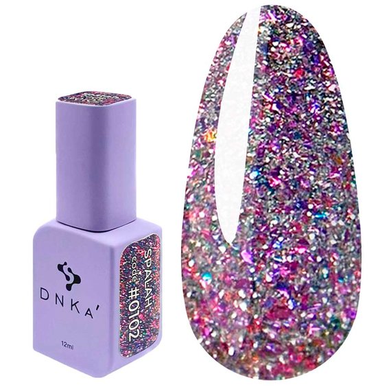 Gel polish DNKa 0102 dark gray with shimmer 12 ml (GPDC0102) - Фото №1