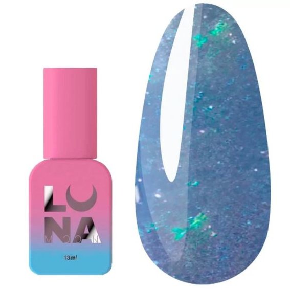 Żel akrylowy LUNA Light № 41 niebieski z brokatem 13 ml - Фото №1