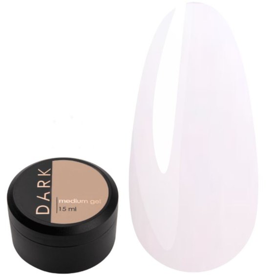 Гель для наращивания DARK Medium Gel №39 молочный, 15 мл - Фото №1