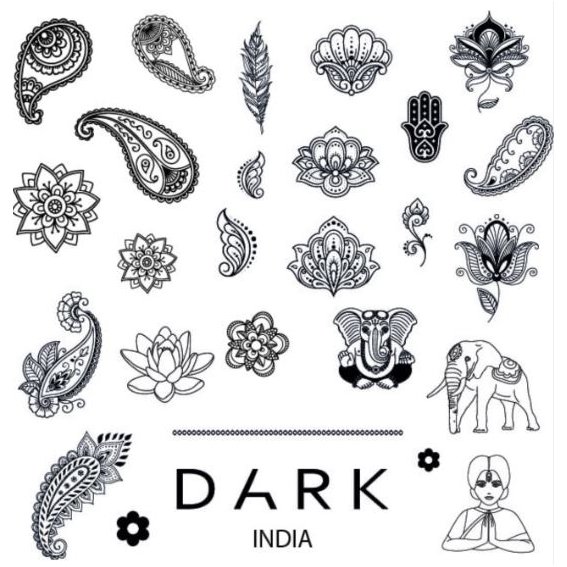 Пластина для стемпинга DARK India