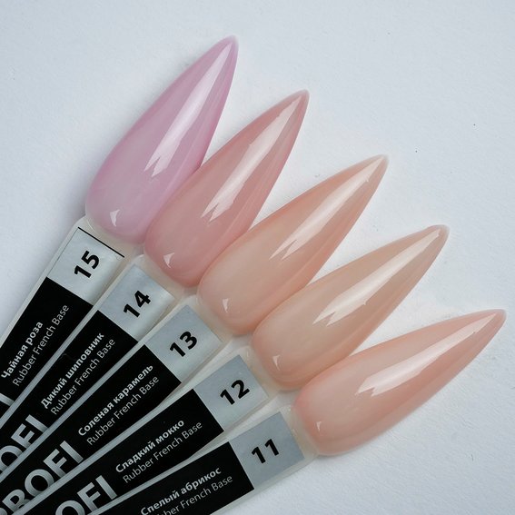 TUFI profi  PREMIUM  RUBBER FRENCH BASE 014 Wild rosehip 15 ml - Фото №3