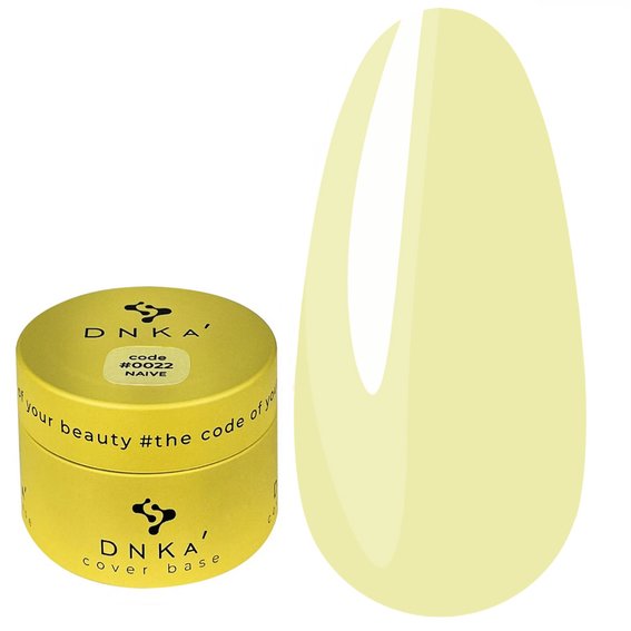База для ногтей DNKa Cover Base №0022 Naive лимонный 30 мл (DNKA0022-30) - Фото №1