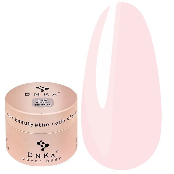 База для ногтей DNKa Cover Base №0039 Sensual молочный нежно-розовый 30 мл (DNKA0039-30) - Фото №1