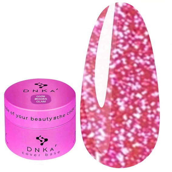 Baza hybrydowa DNKa Cover #0085 Glam różowy odblaskowy 30 ml (DNKA0085-30) - Фото №1