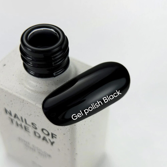 Lakier hybrydowy NAILSOFTHEDAY Let's special czarny, 10 ml - Фото №3