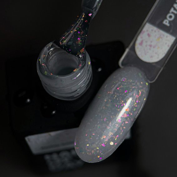 Base NAILSOFTHEDAY Potal №15 milky with multi-colored potal 10 ml - Фото №2