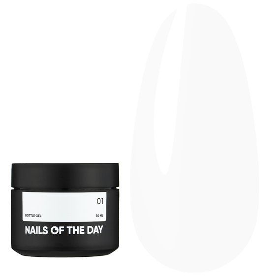 Гель NAILSOFTHEDAY Bottle gel 01 белый, 30 мл - Фото №1