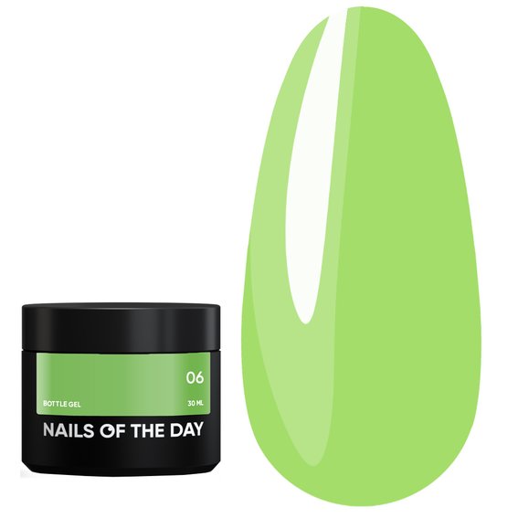 Гель NAILSOFTHEDAY Bottle gel 06 зеленый, 30 мл - Фото №1