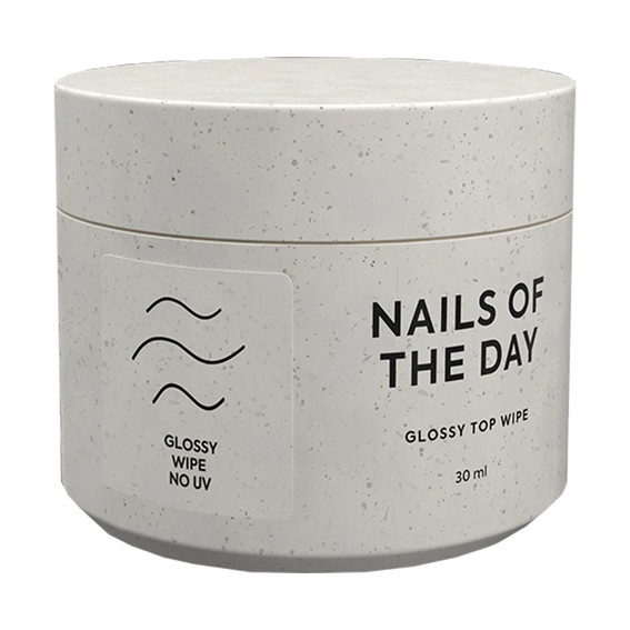 Top hybrydowy NAILSOFTHEDAY Glossy top wipe, 30 ml - Фото №1