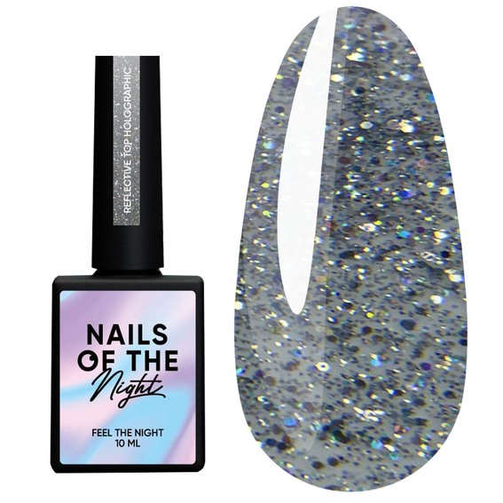 Топ NAILSOFTHENIGHT Reflective top Holographic, 10 ml - Фото №1