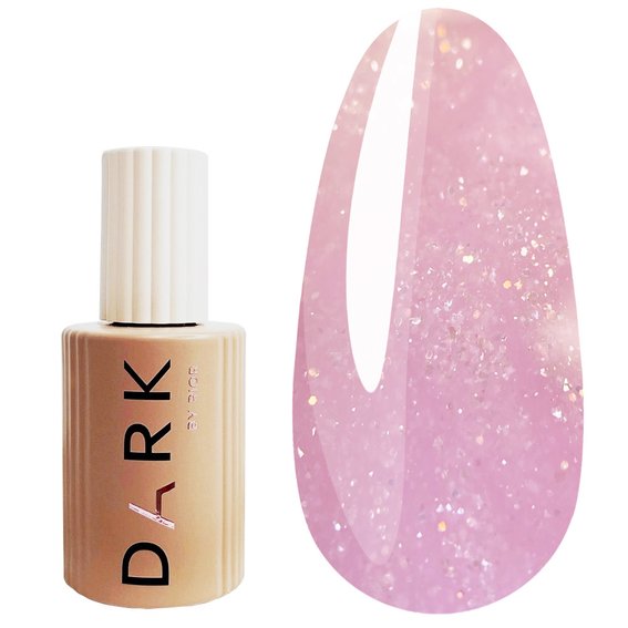 База DARK PRO base Shine 04 светло-розовый с блестками 15 мл - Фото №1
