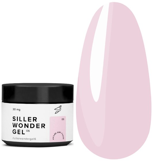 Гель для наращивания Siller UV/LED One Phase Wonder Gel № 6 сиреневый 30 мл (u0000008791) - Фото №1