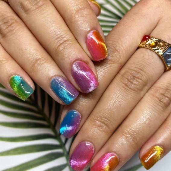 Manicure kocie oko (kolorowy)