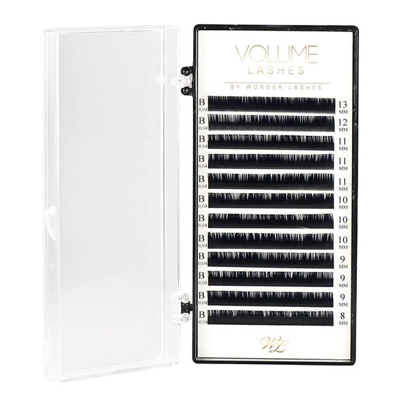 Шелковые ресницы  Wonder Lashes Volume B 0.04 8-13 mm - Фото №1
