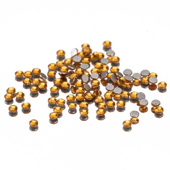 Стеклянные стразы для ногтей SS10 Дымчатый топаз, 50 шт.