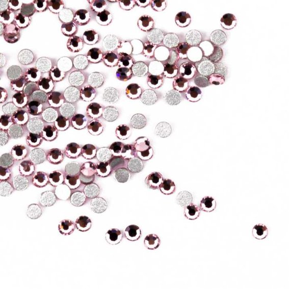 Glass rhinestones for nails SS3 Rose around 50 pcs.