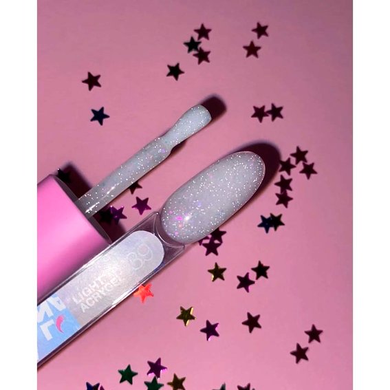 Acrygel LUNA Light №39 milky with glitter 13 ml (249-2410-0478) - Фото №4