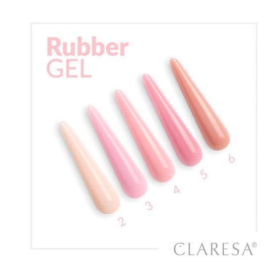 Gel for extensions Claresa Rubber Gel 6 beige pink 90 g - Фото №3