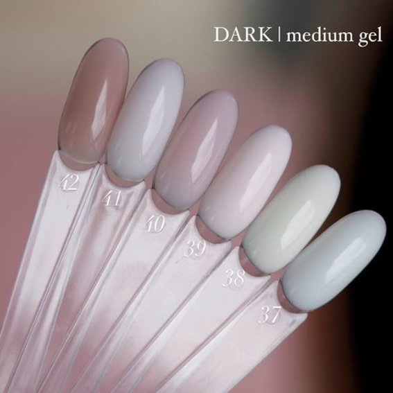 Гель для наращивания DARK Medium Gel №42 светло-коричневый, 15 мл - Фото №3