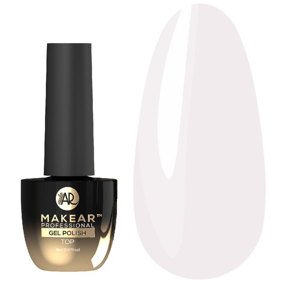 Top hybrydowy MakeAR Milky bez lepkiej warstwy 8 ml - Фото №1
