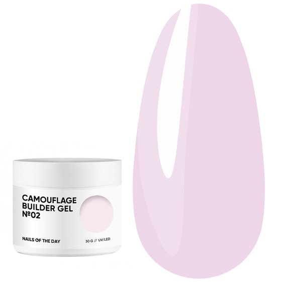 Камуфляжный гель NAILSOFTHEDAY Camouflage builder gel 02 нежно-розовый 30 мл - Фото №1