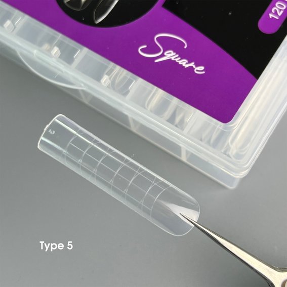 Górne formy NAILSOFTHEDAY Dual form Square (Type 5) 120 szt - Фото №3