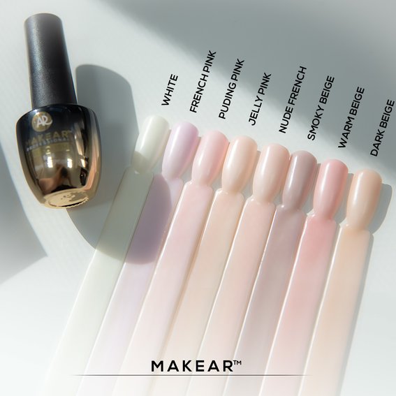 База для ногтей MAKEAR Nude Rubber Base NRB08 Dark Beige 8 мл - Фото №2