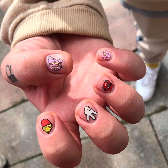 Men's manicure (With stickers)