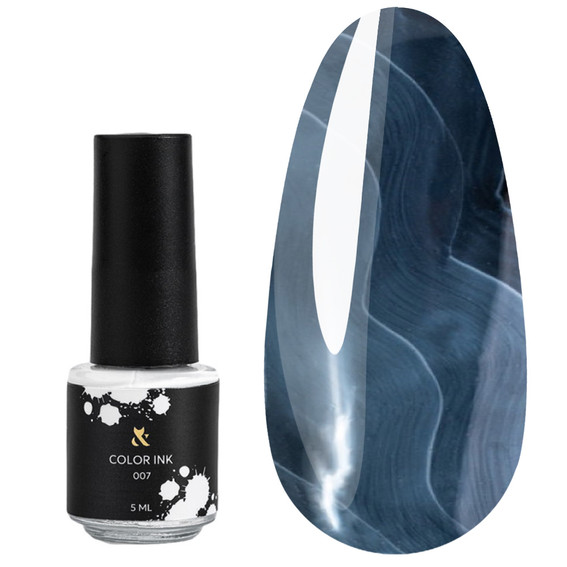 Kolorowa tusz polimerowa dla zdobień w technice akwarela F.O.X Color Ink White 007, 5 ml - Фото №1