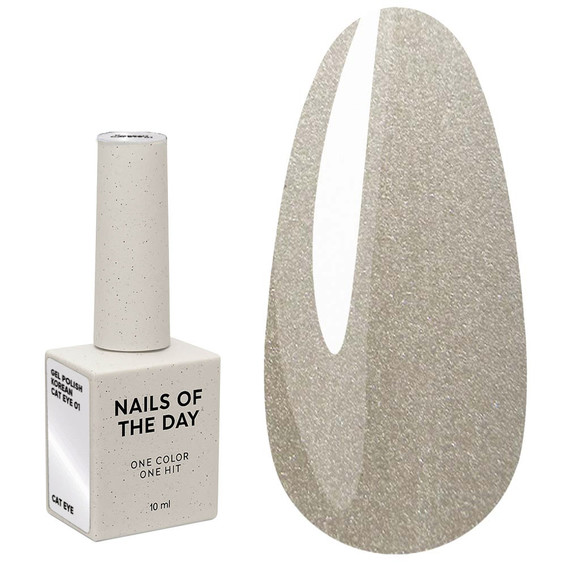 Lakier hybrydowy NAILSOFTHEDAY Korean cat eye 01, 10 ml - Фото №1