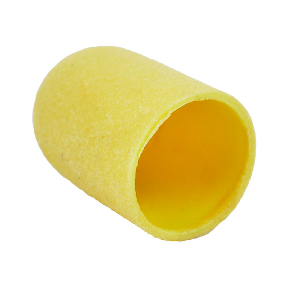 Kapturek do pedicure TUFI profi PREMIUM żółta 240 ziarnistość 10 mm (0243474) - Фото №2