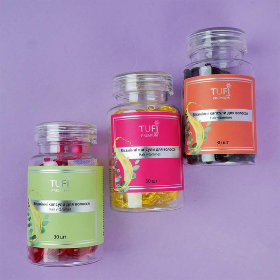 Vitamin capsules TUFI profi PREMIUM for shine and smoothness of hair 30 pcs (0307307) - Фото №6