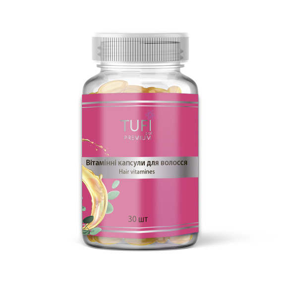 Vitamin capsules TUFI profi PREMIUM for shine and smoothness of hair 30 pcs (0307307) - Фото №1