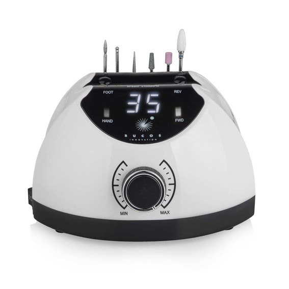 Фрезер для маникюра BUCOS Nail Drill X4 PRO WHITE PEARL 65W 35000 обр./мин белый + 6 улучшенных фрез - Фото №2