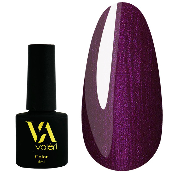 Lakier hybrydowy VALERI Color № 120 fioletowy z perłą 6 ml (VA120) - Фото №1